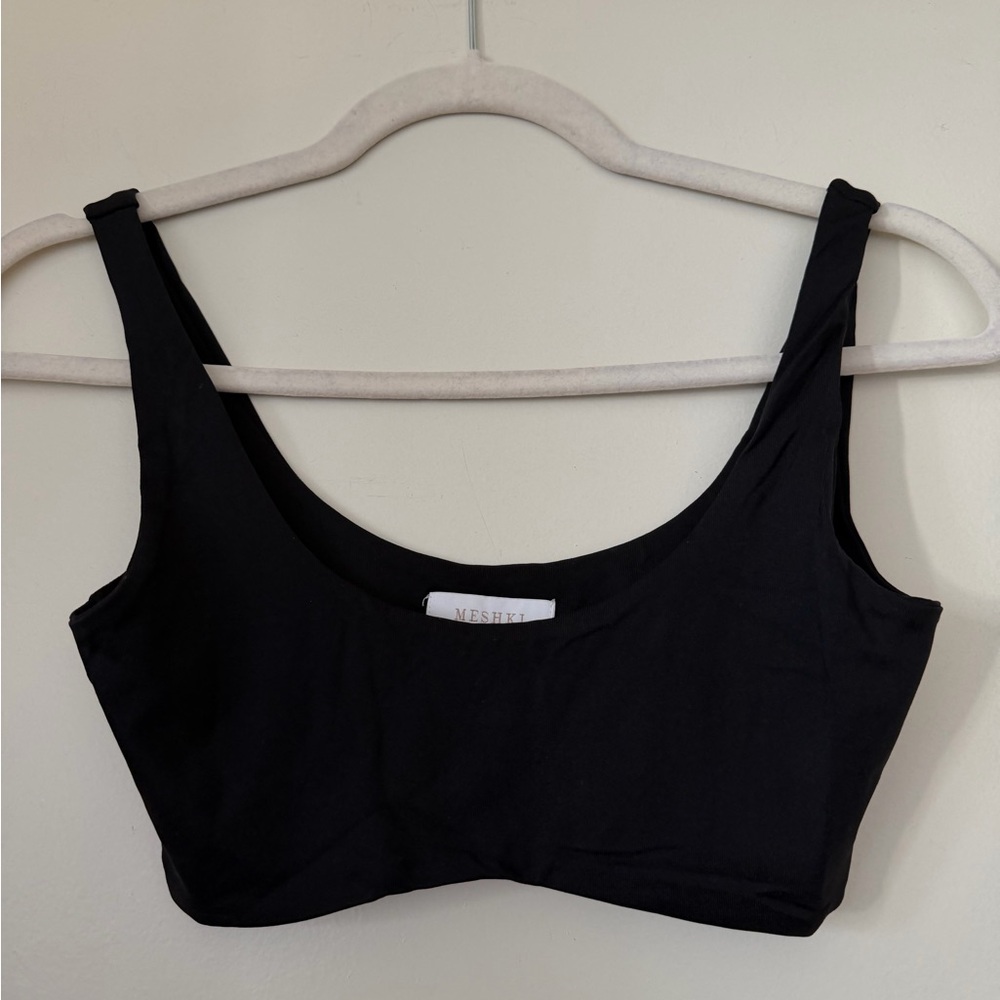 Meshki Black Scoop Bralette